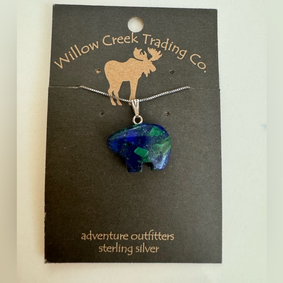 Willow Creek Trading Co-Necklace and Earring Pairs of Bear Stone Pendant Vintage - Picture 4 of 9